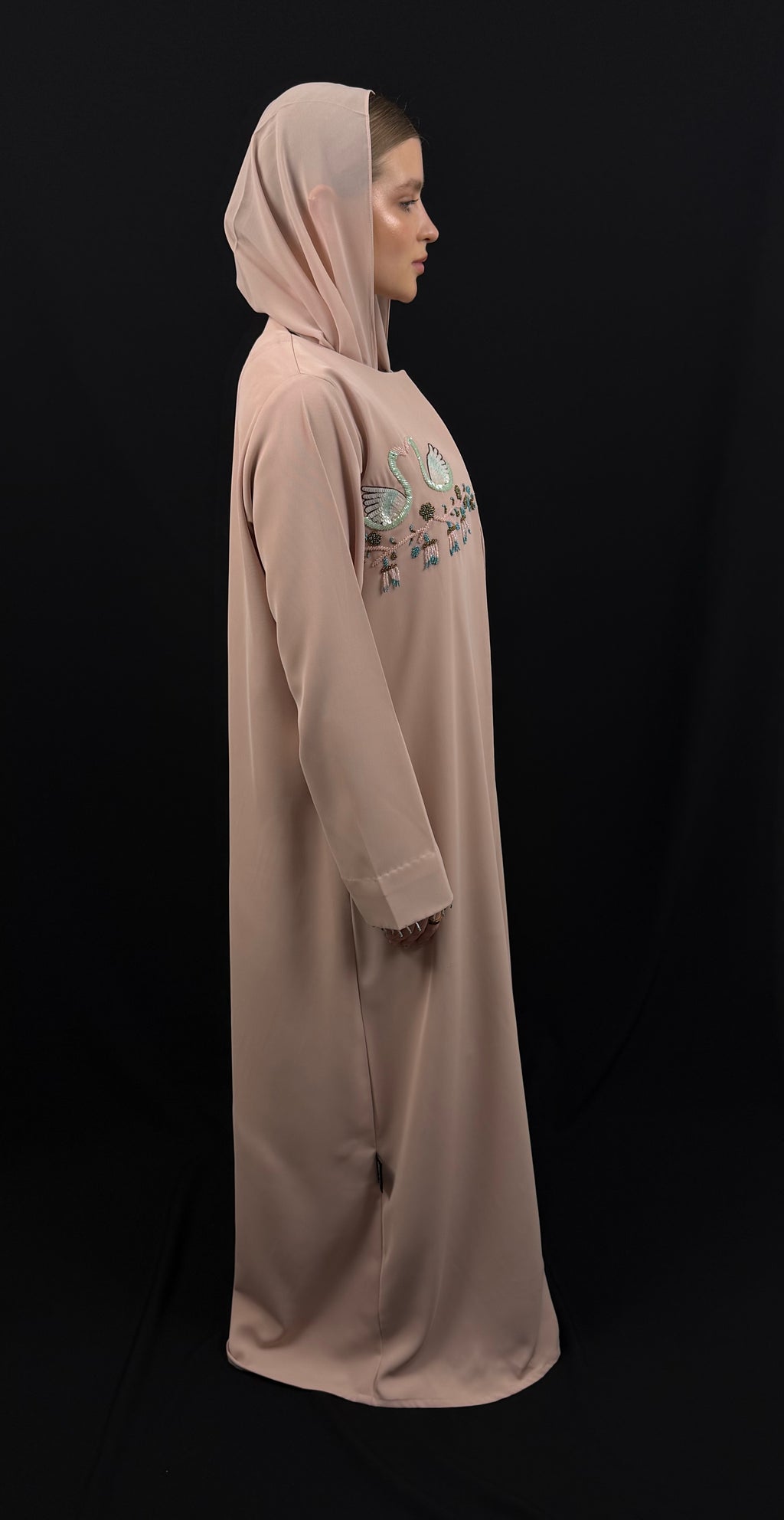 Swan Heart Abaya