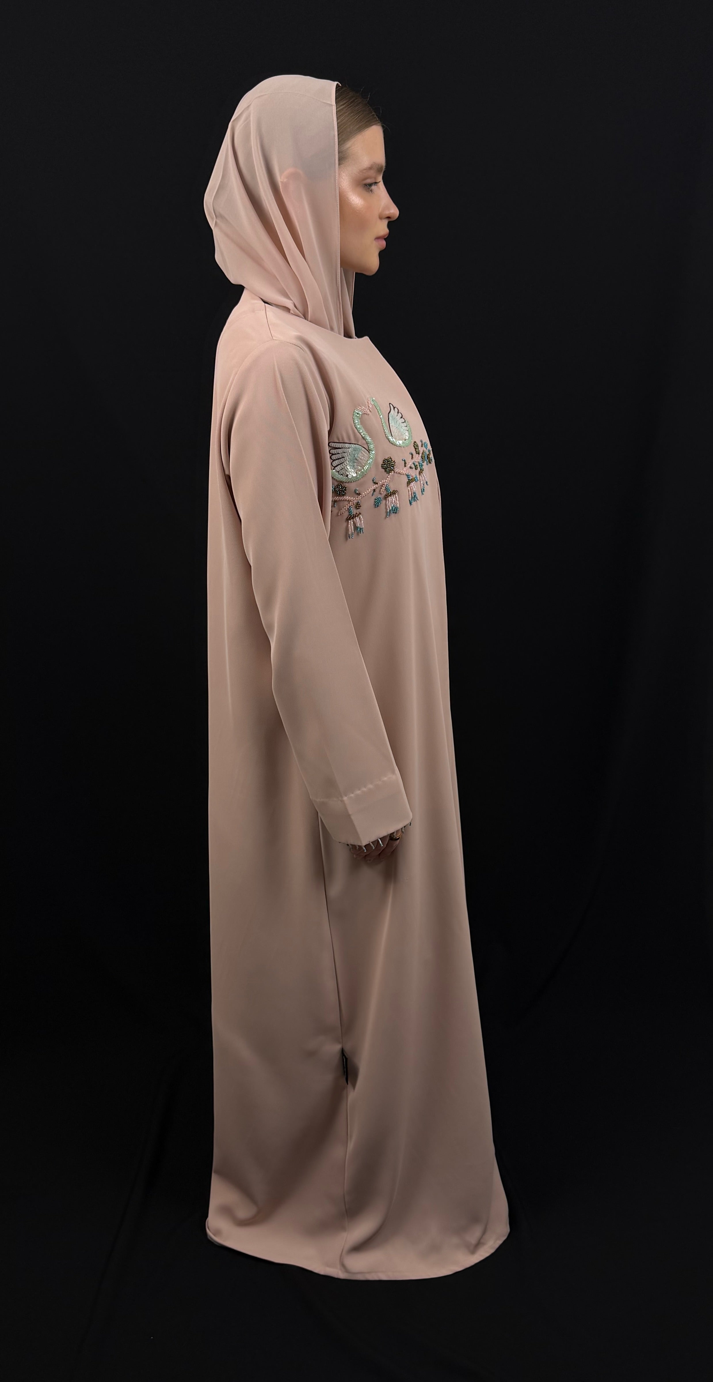 Swan Heart Abaya