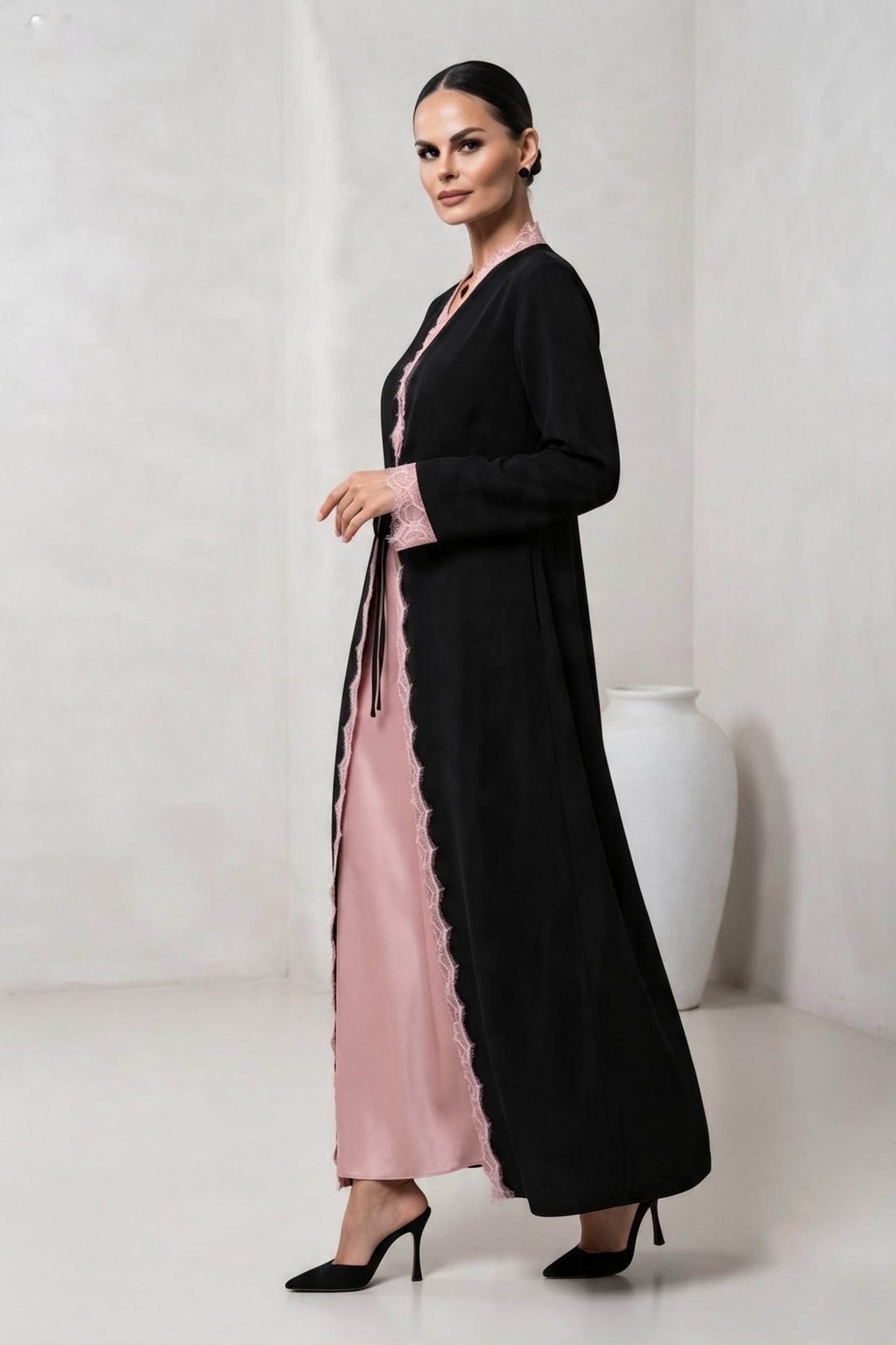 Barbiecore Blush Abaya