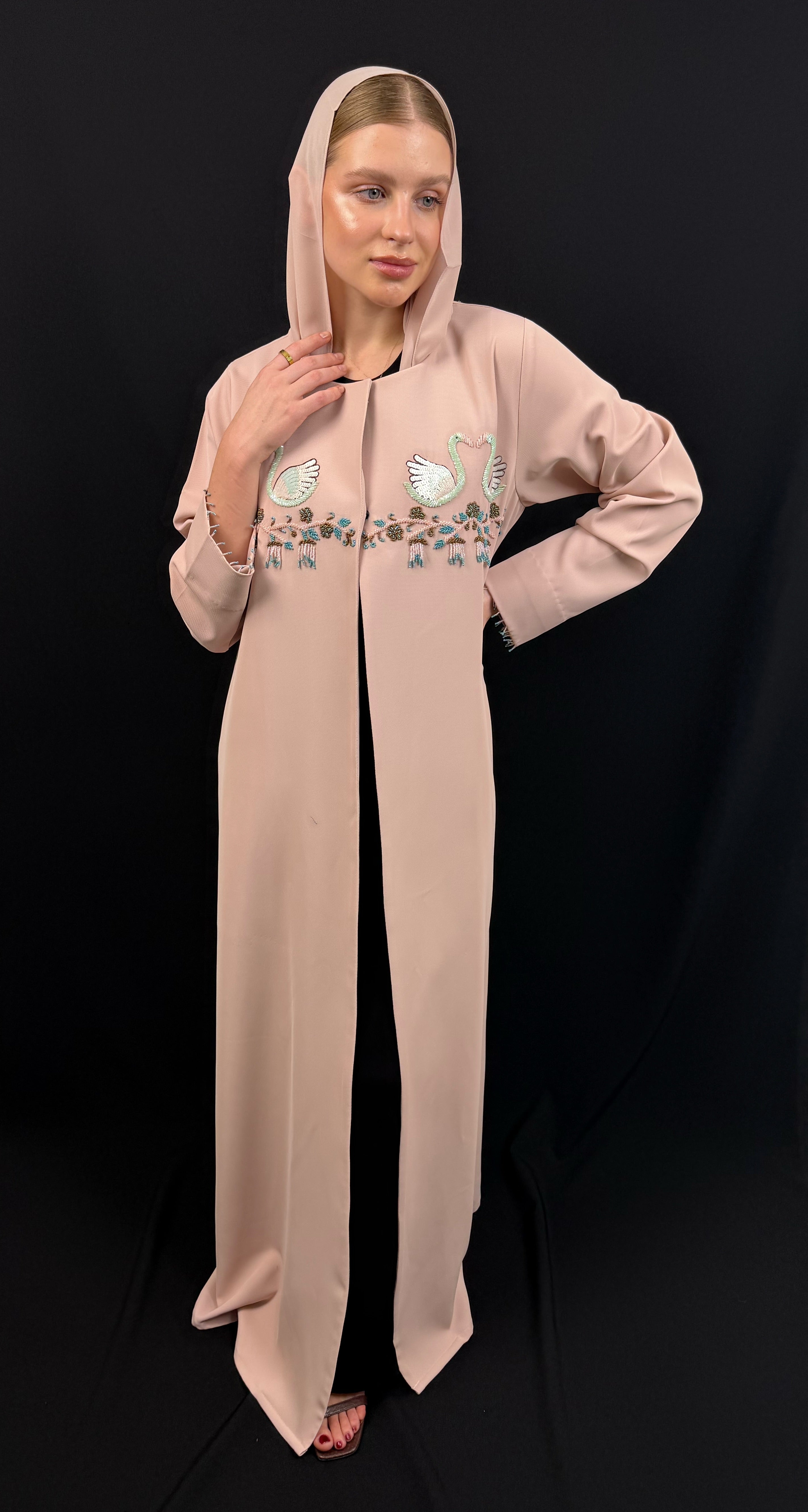 Swan Heart Abaya