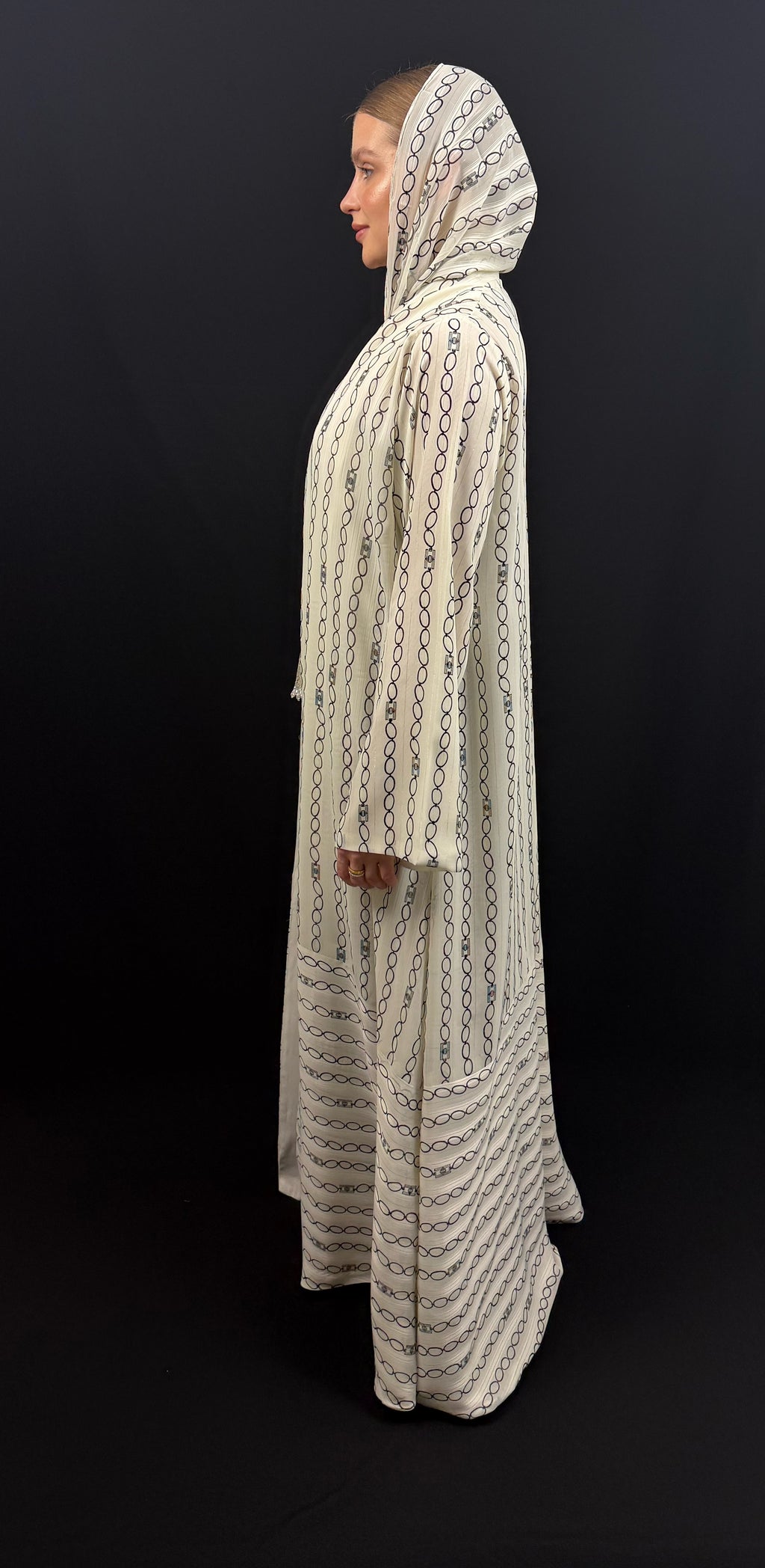Chiffon Contrast Abaya