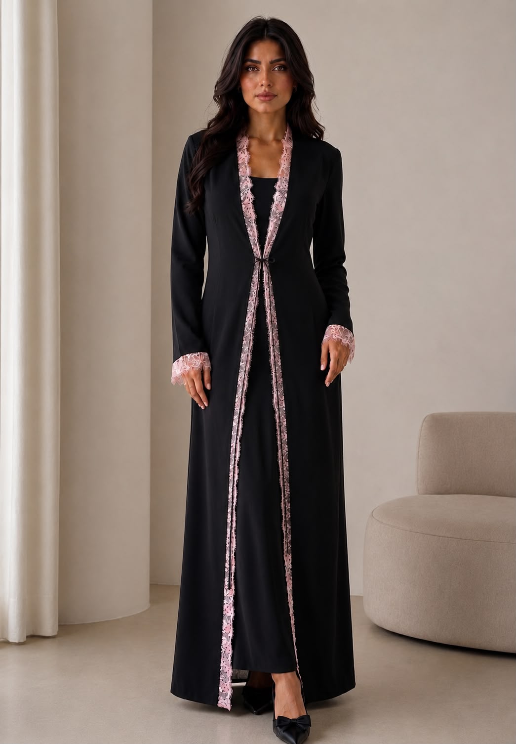 Barbiecore Blush Abaya
