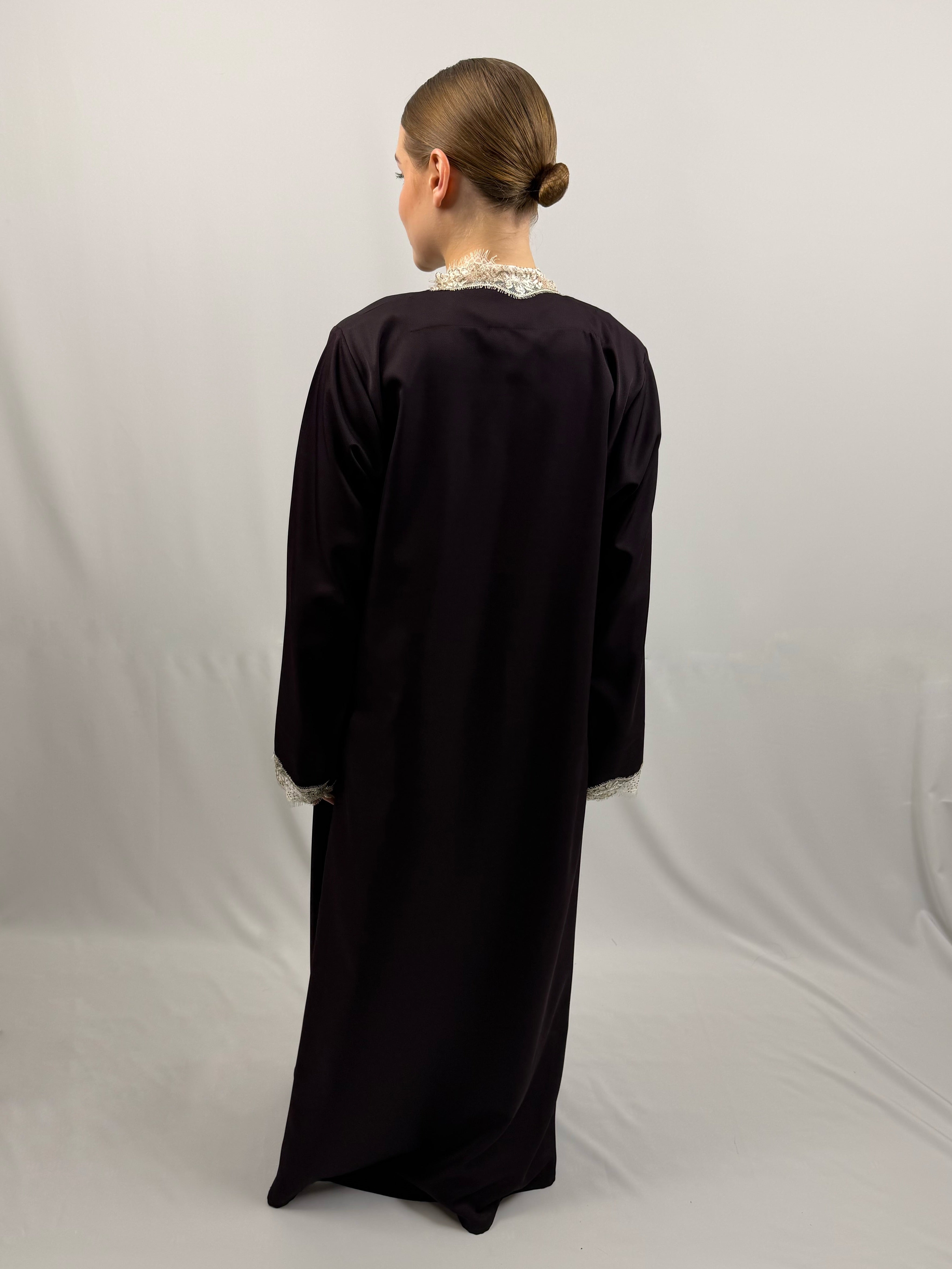Purple Lace Abaya