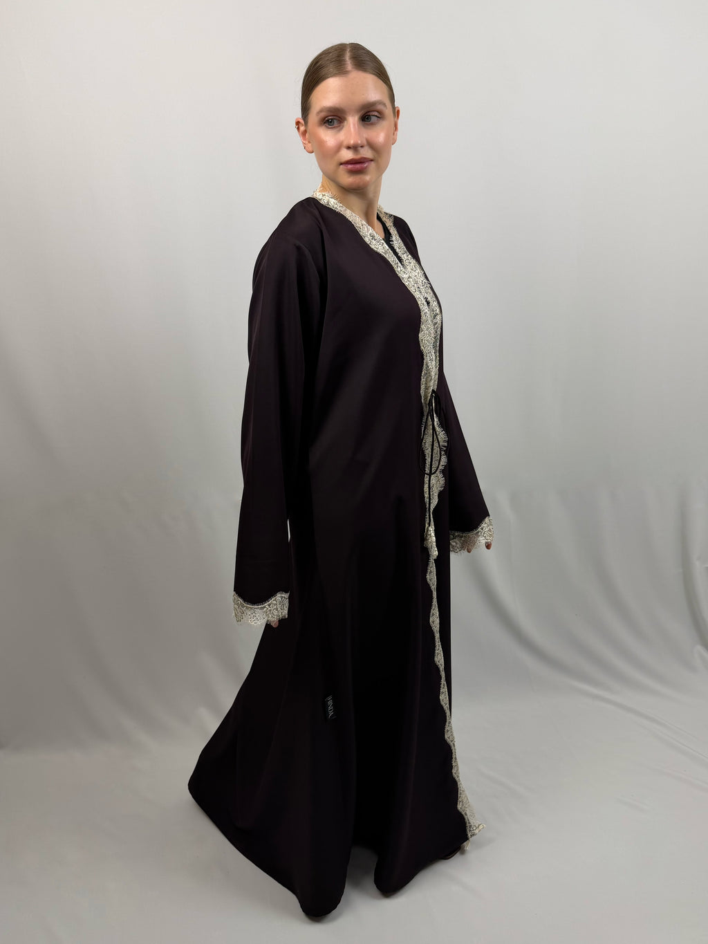 Purple Lace Abaya