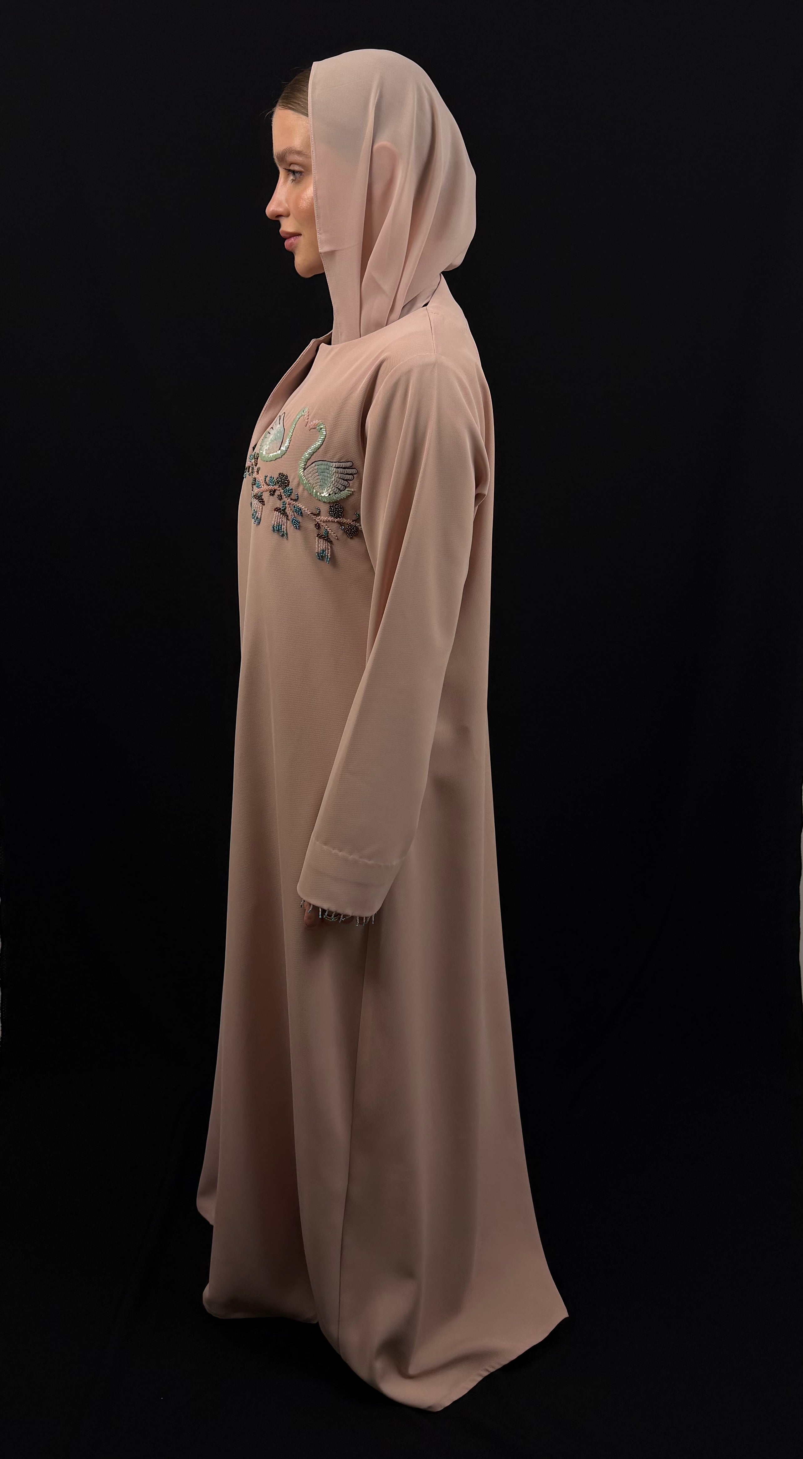 Swan Heart Abaya