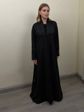 Black & White Line Abaya
