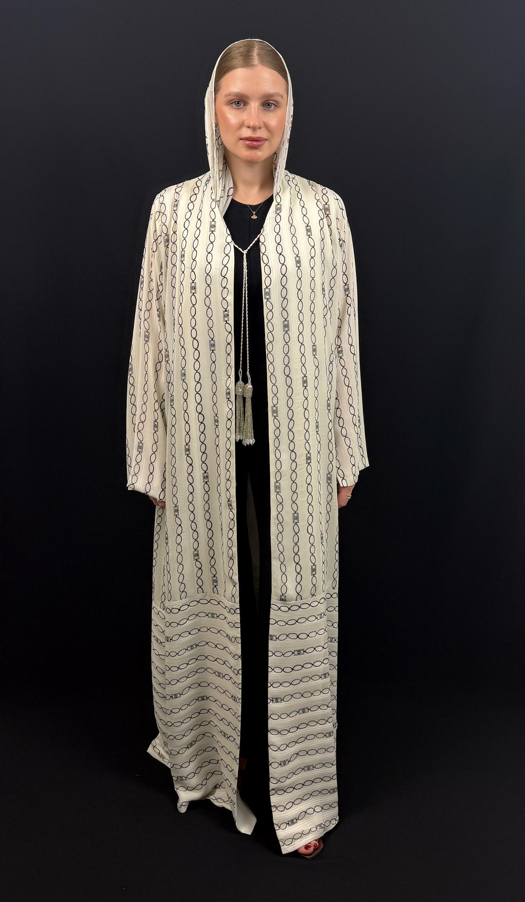 Chiffon Contrast Abaya