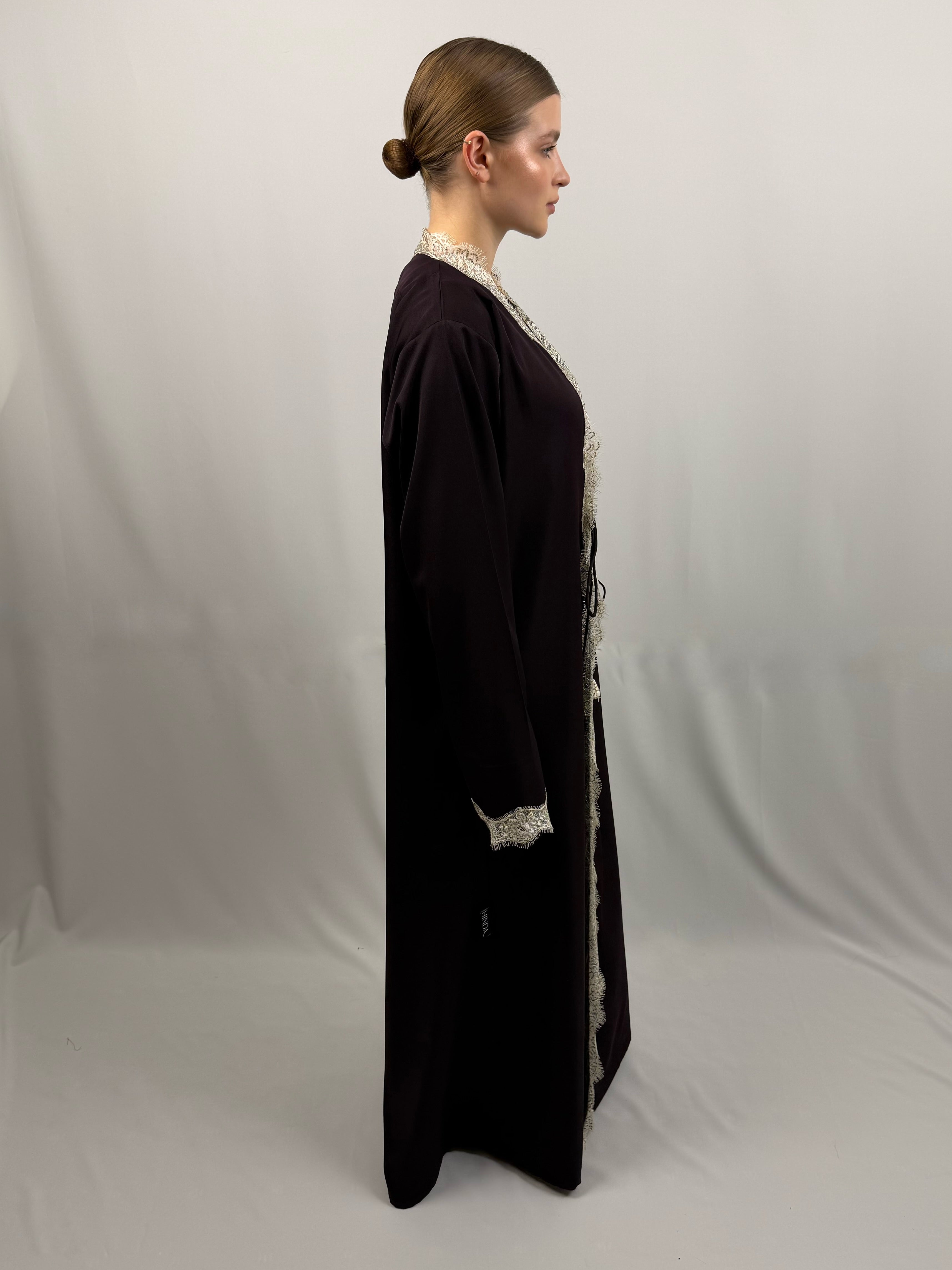 Purple Lace Abaya