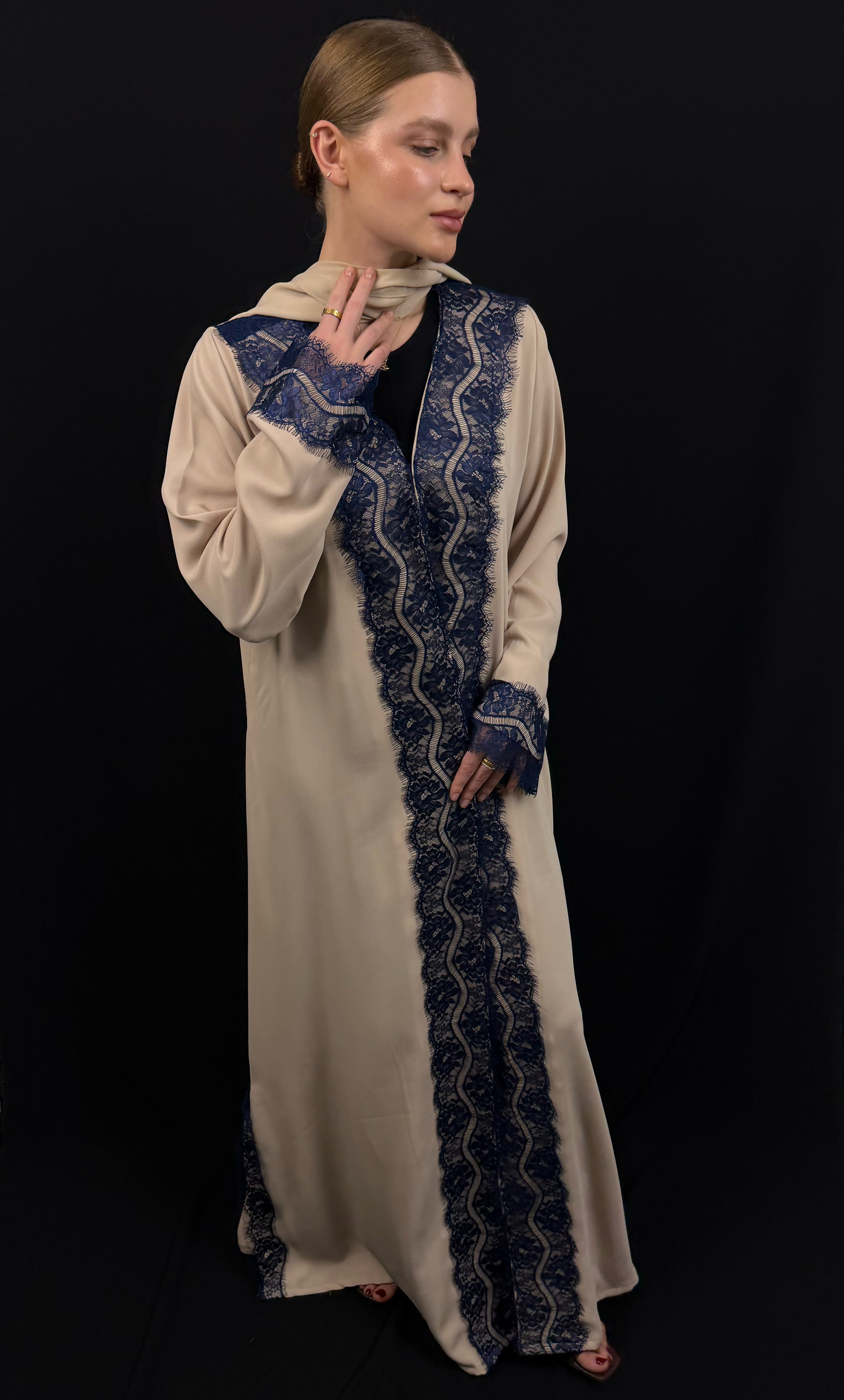Sand & Navy Abaya