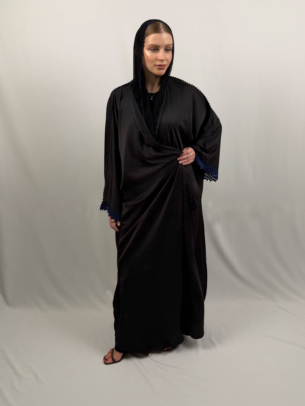 Plum Crochet Abaya
