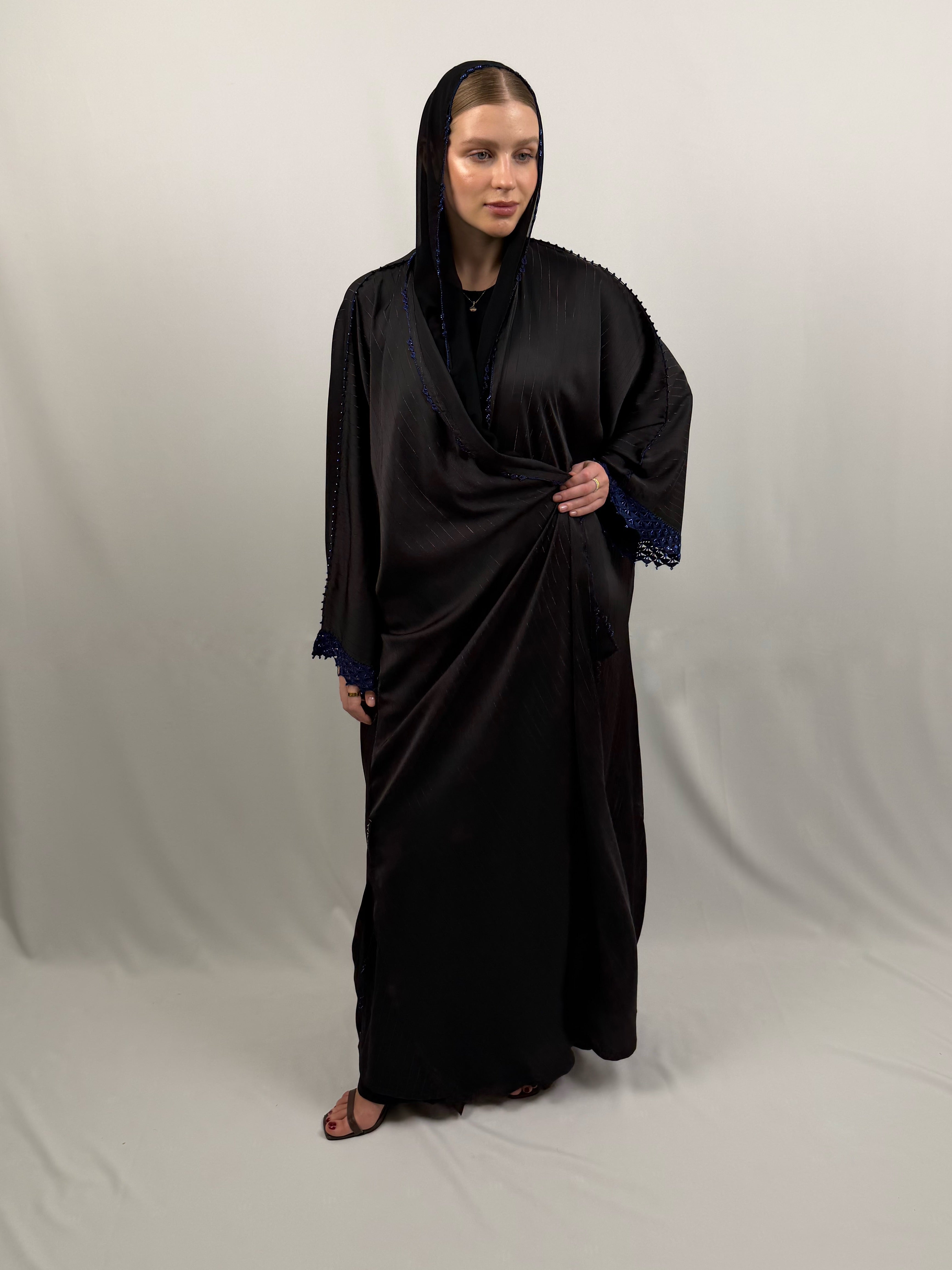 Plum Crochet Abaya