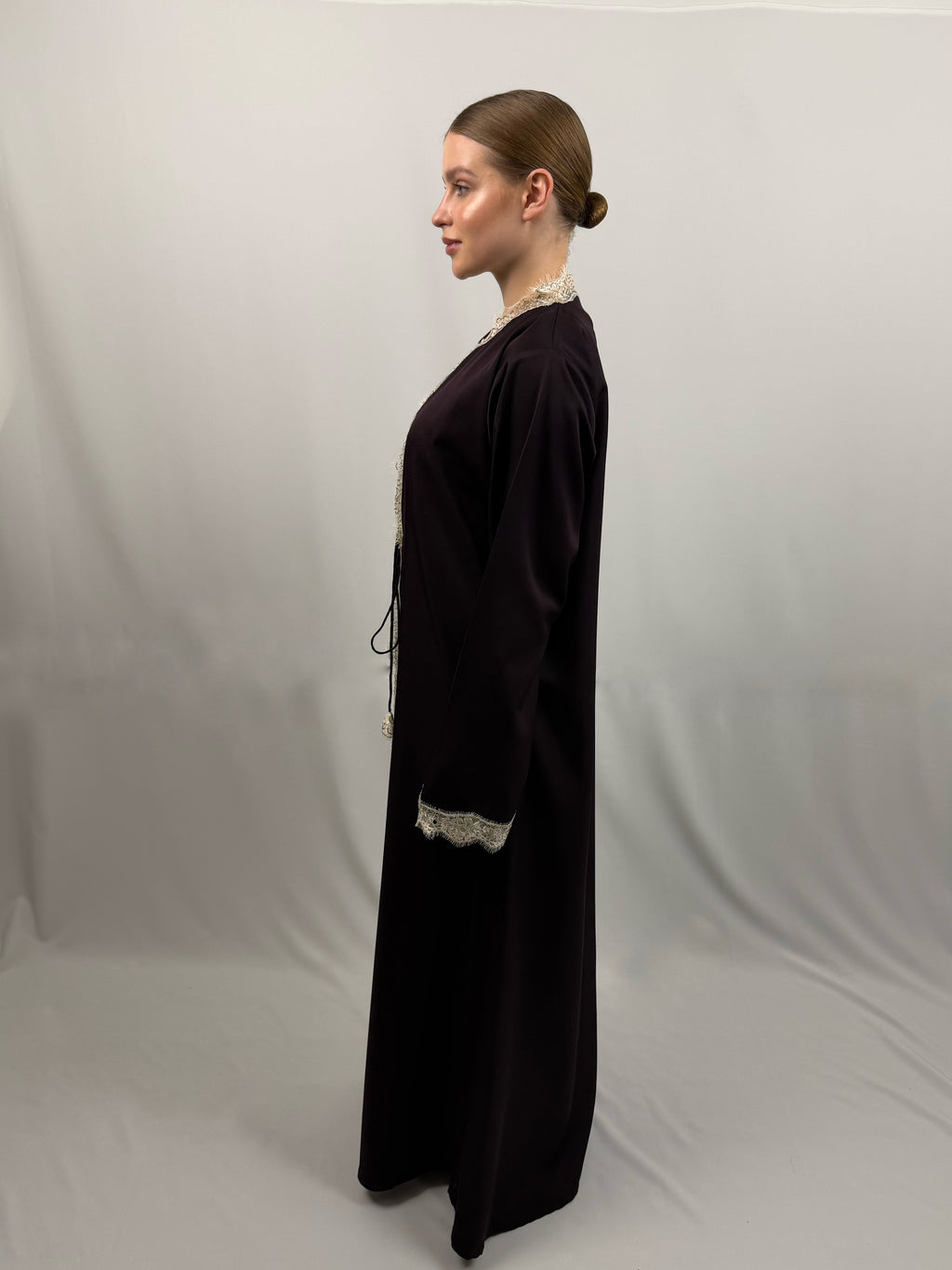 Purple Lace Abaya