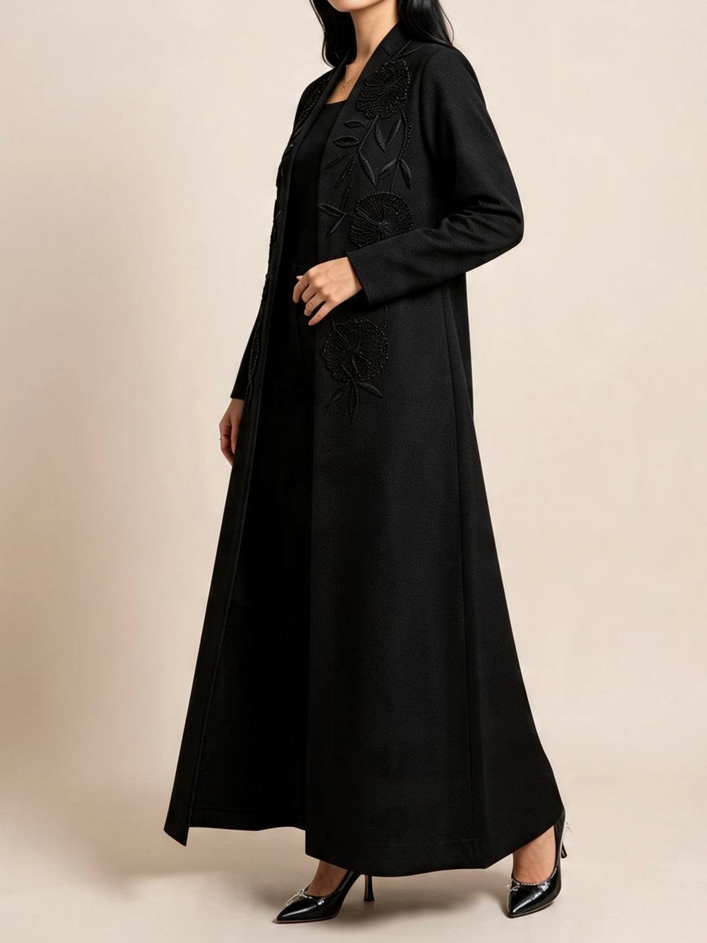 Noir Floré Abaya