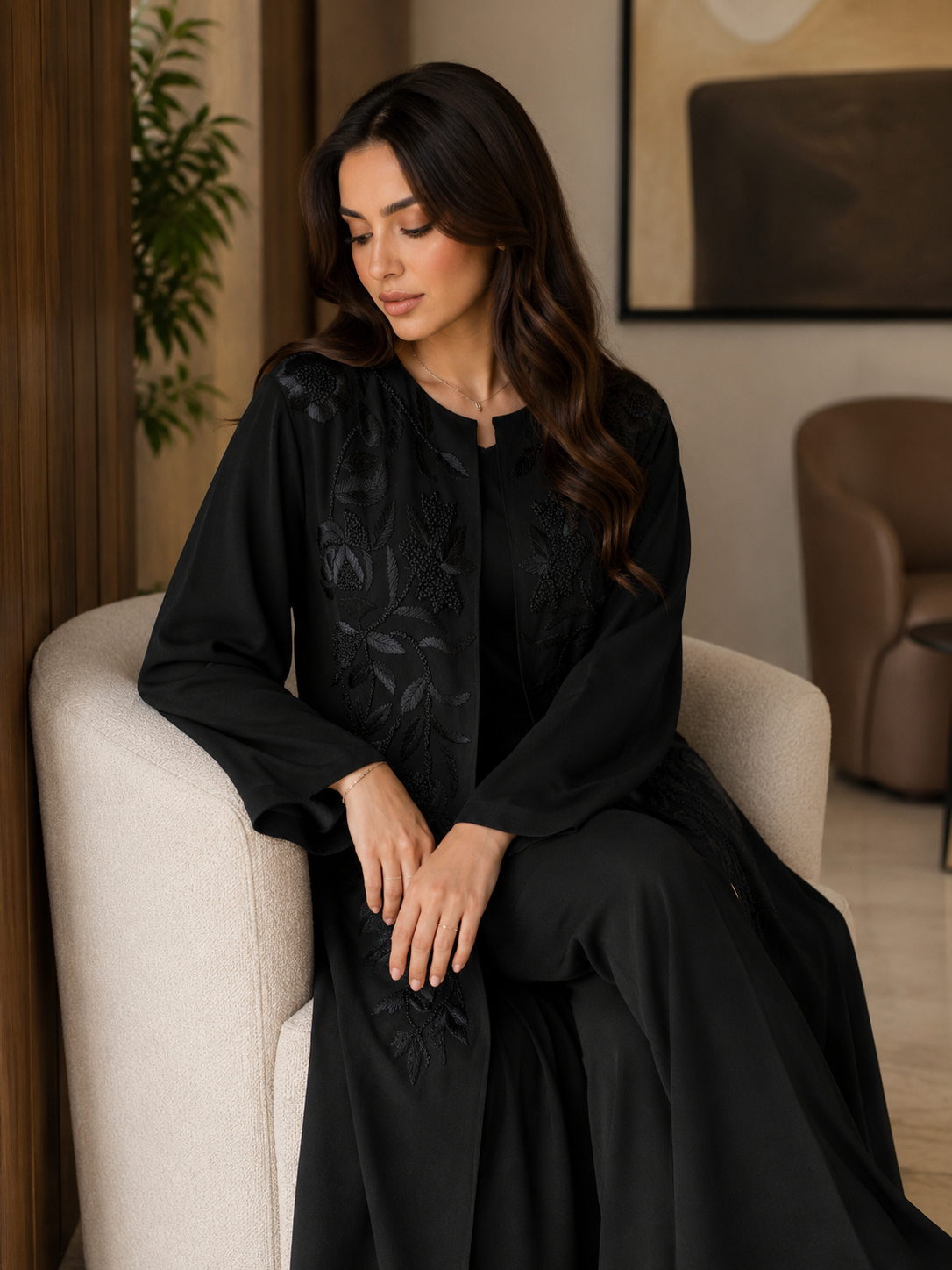 Fleura Thread Abaya