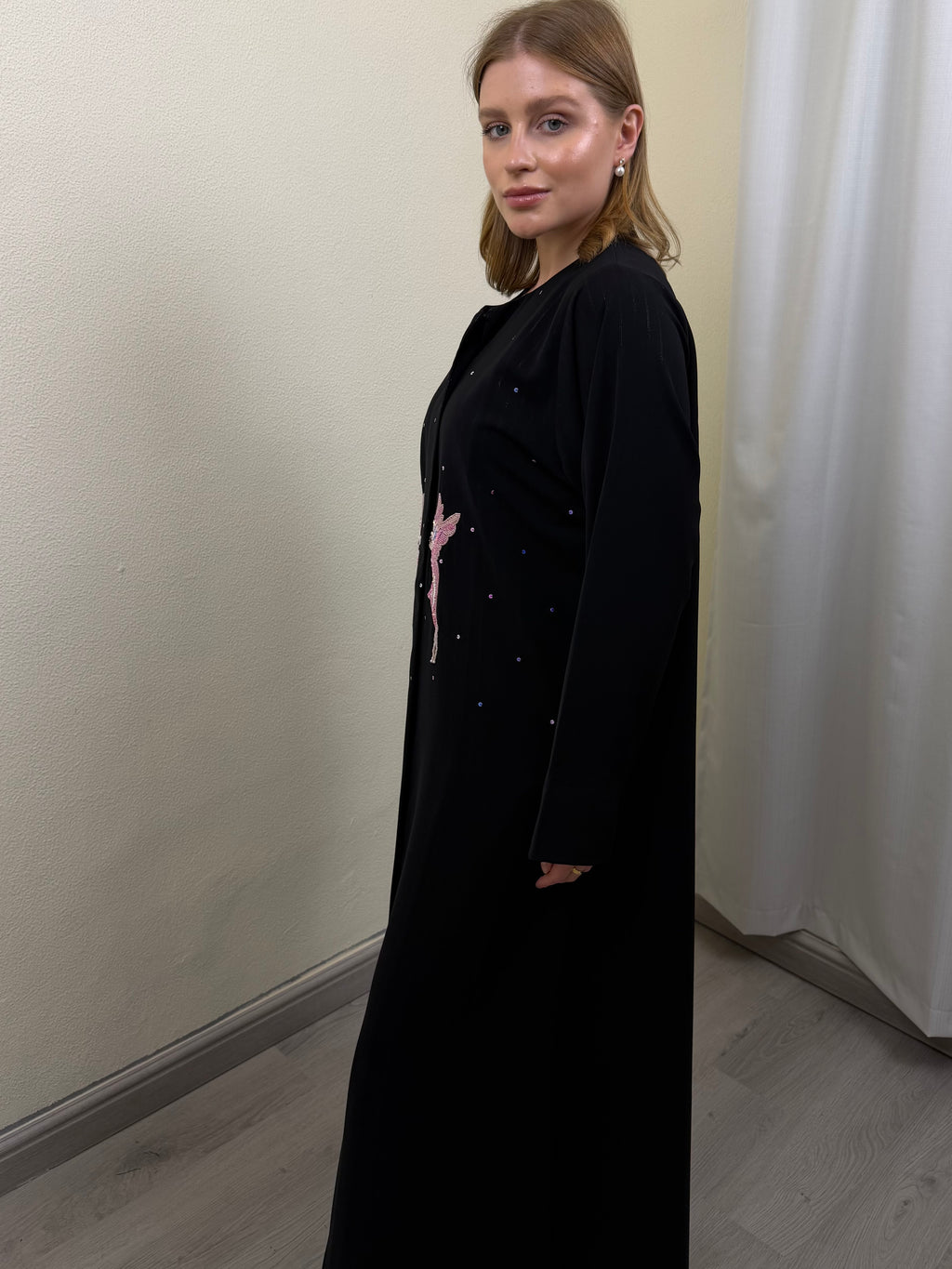 Pink Bird Abaya