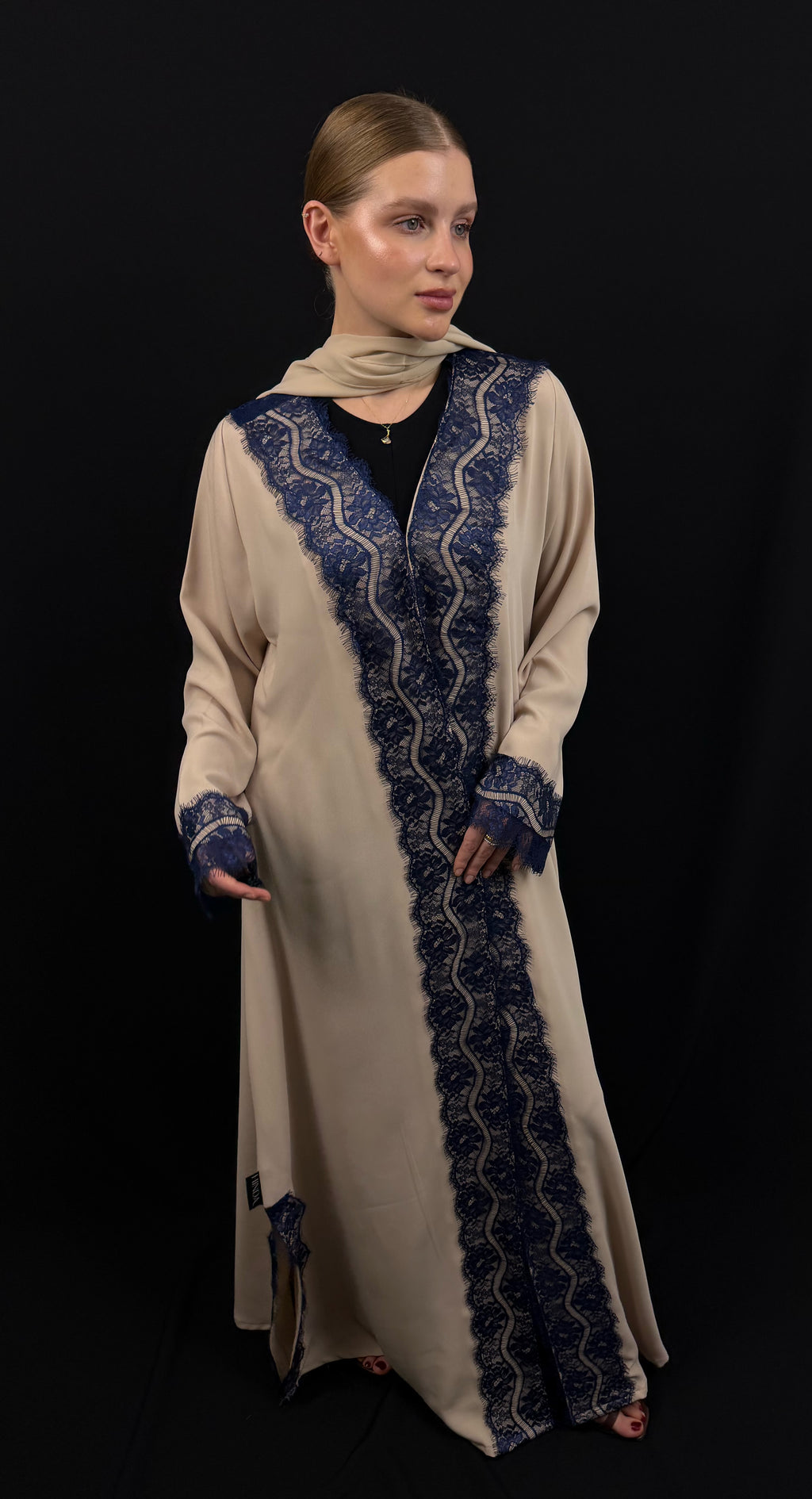 Sand & Navy Abaya