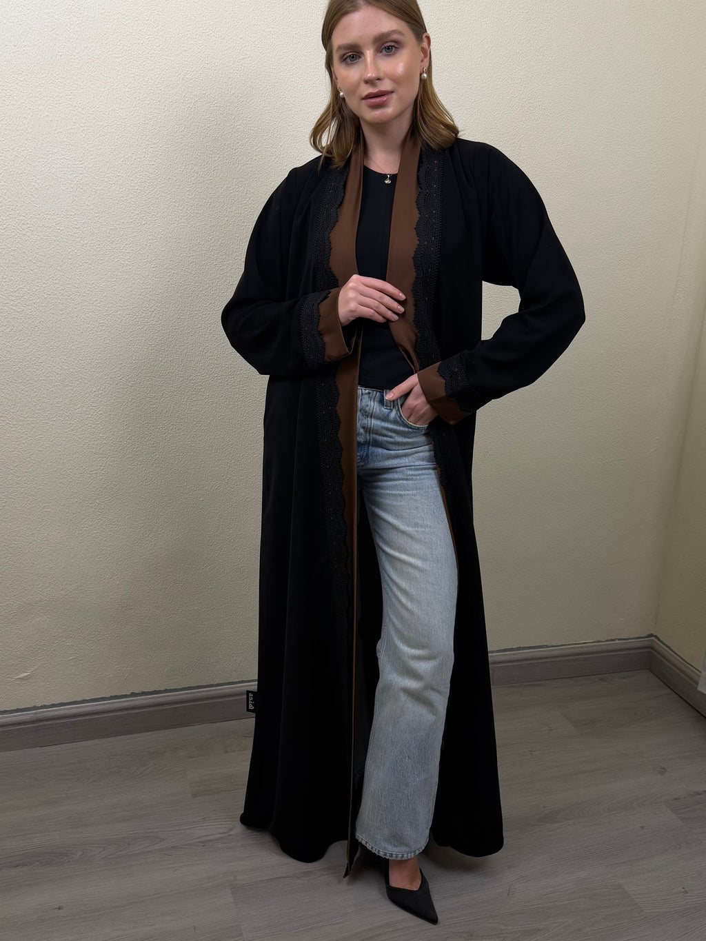 Mocha Lace Abaya