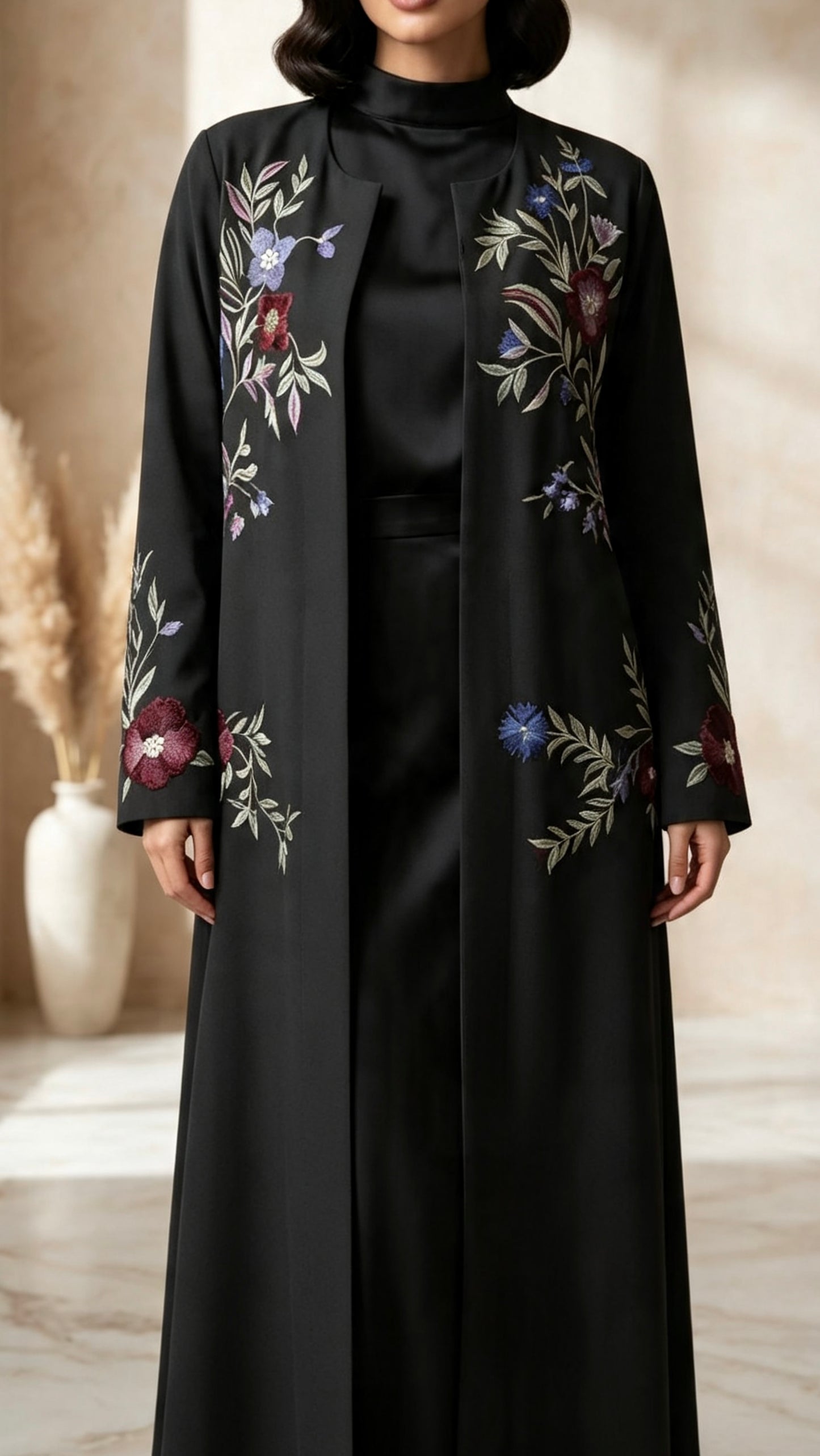 Midnight garden abaya