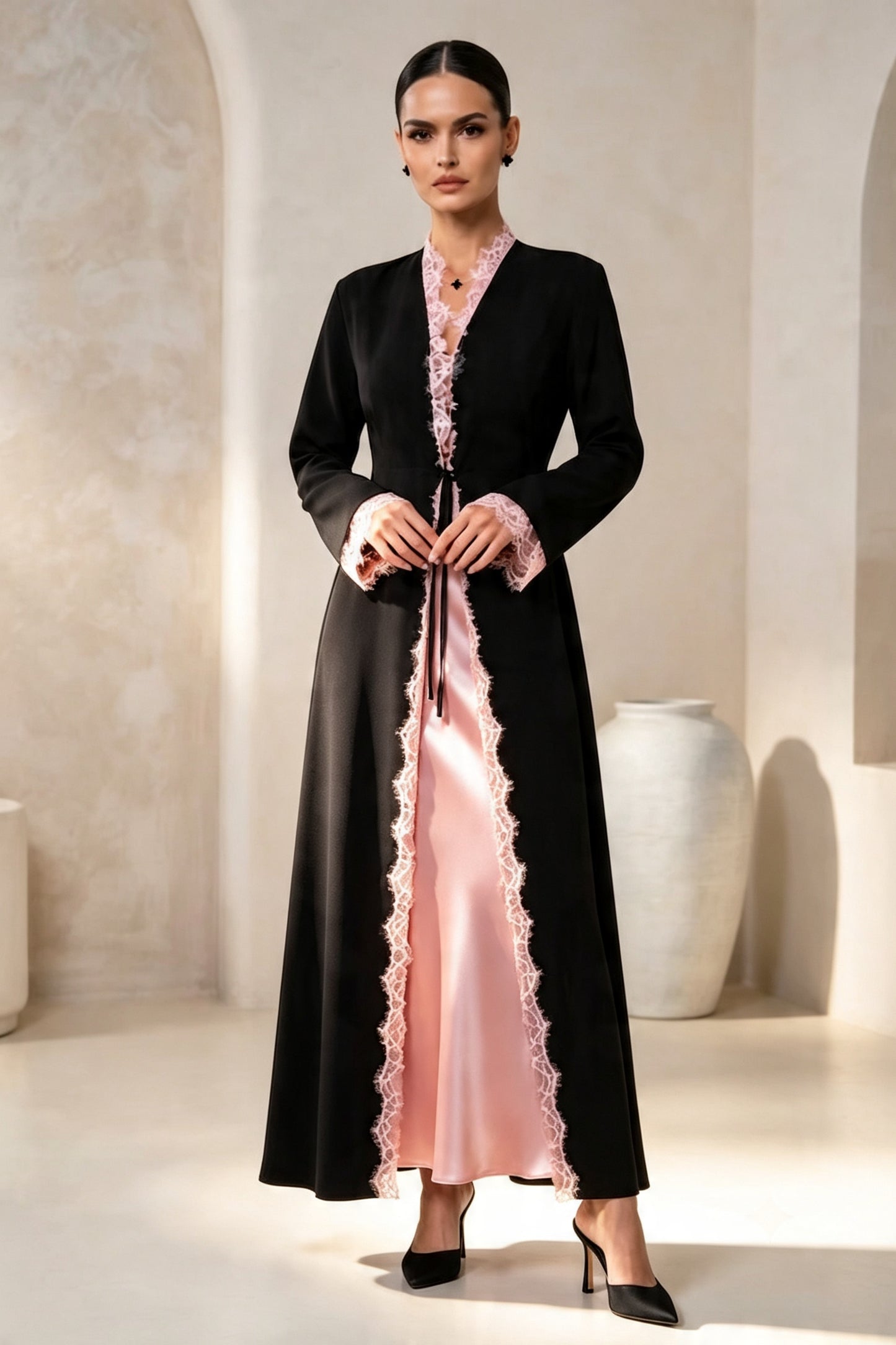 Barbiecore Blush Abaya