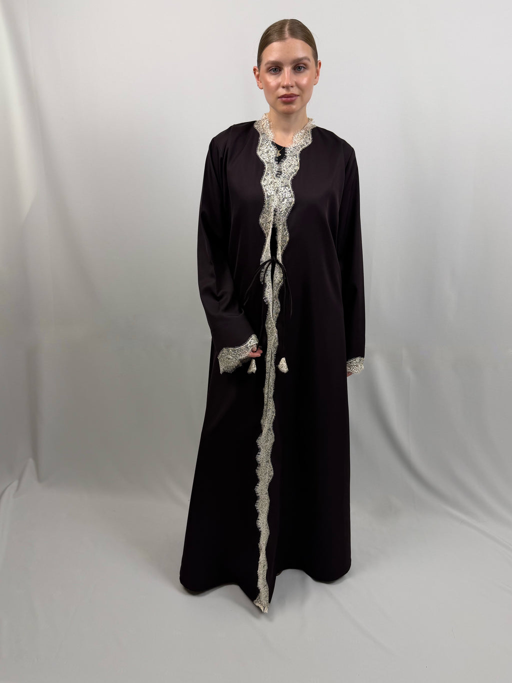 Purple Lace Abaya
