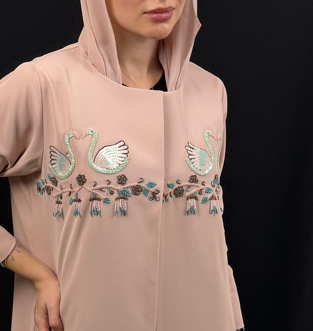 Swan Heart Abaya