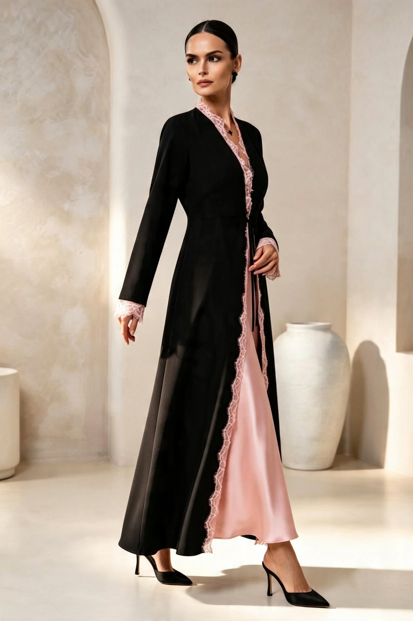 Barbiecore Blush Abaya