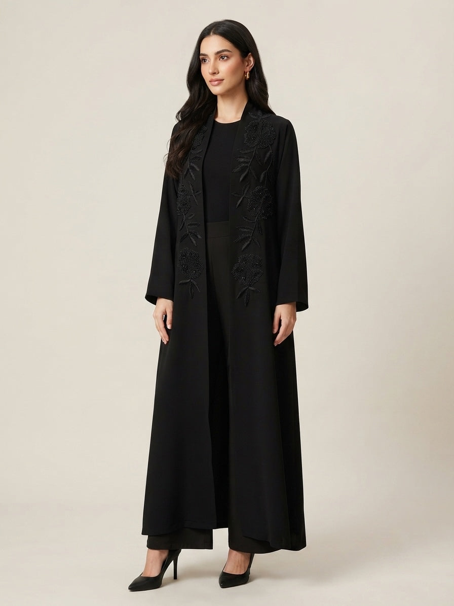 Noir Floré Abaya
