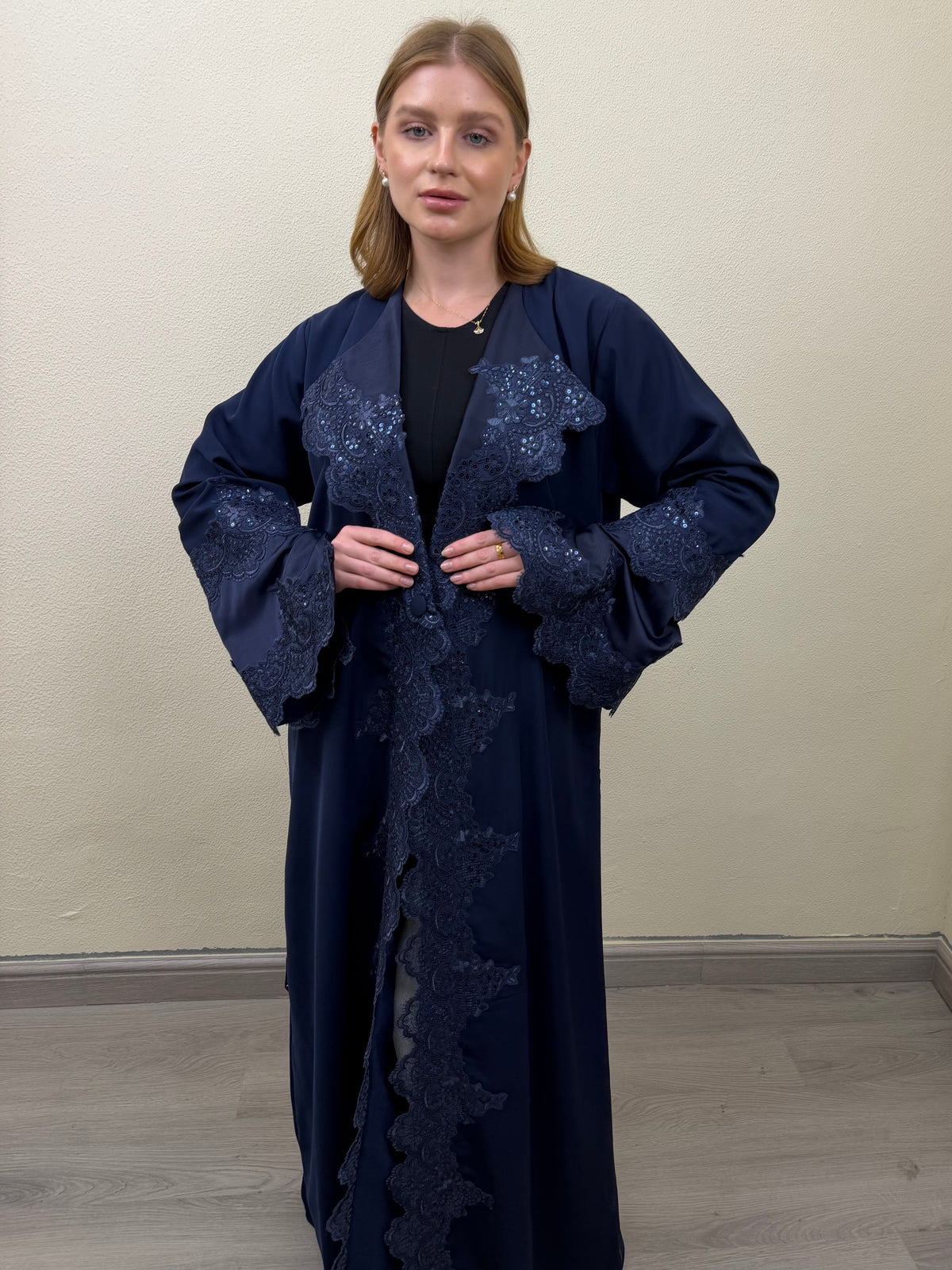 Navy Sparkle Abaya