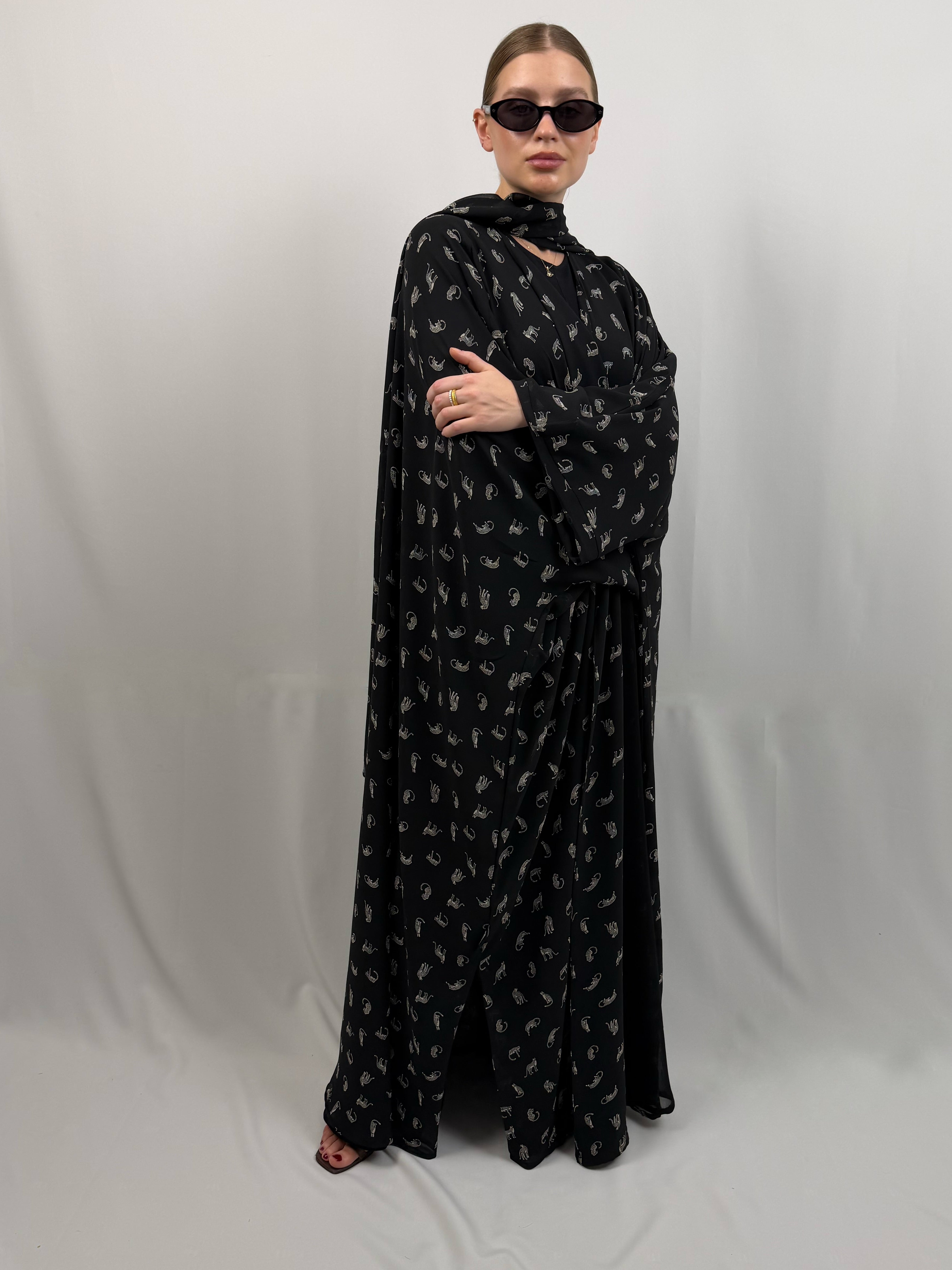 Leopard Flow Abaya 🐆