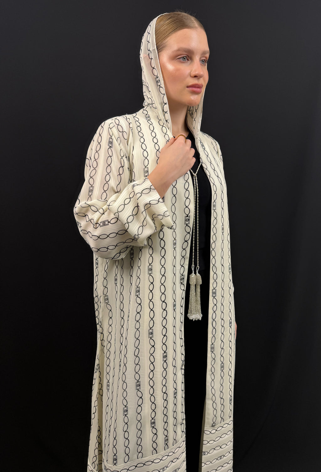Chiffon Contrast Abaya