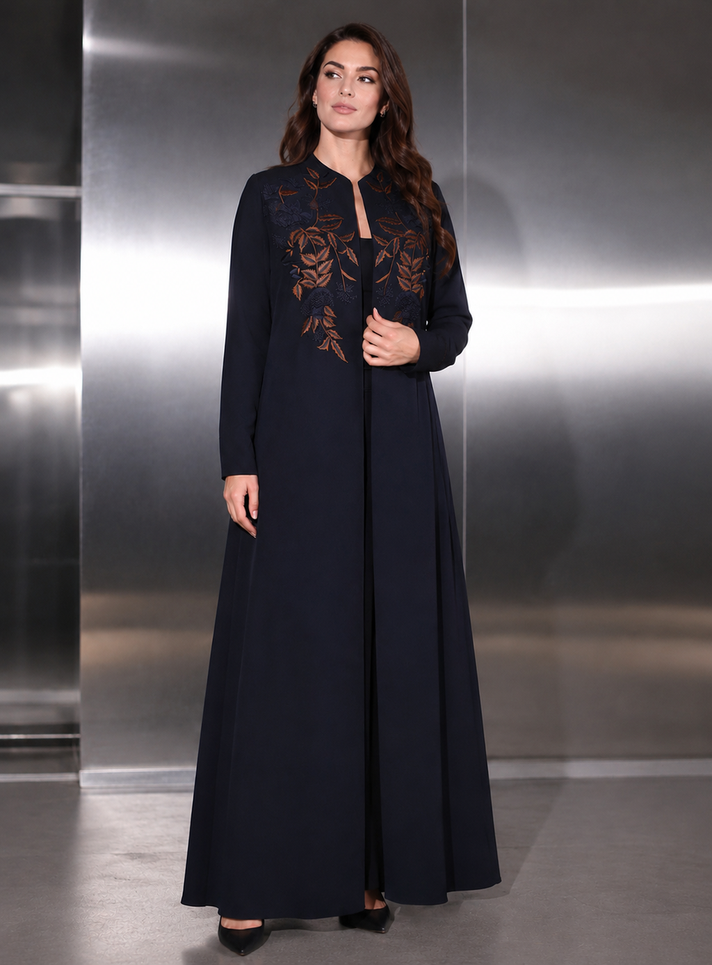 Copper Leaf Abaya