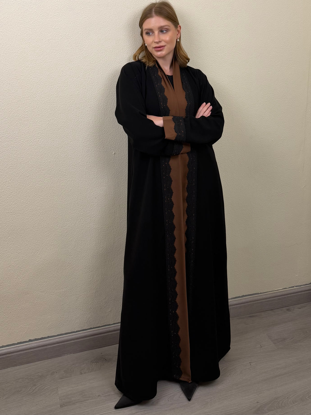 Mocha Lace Abaya