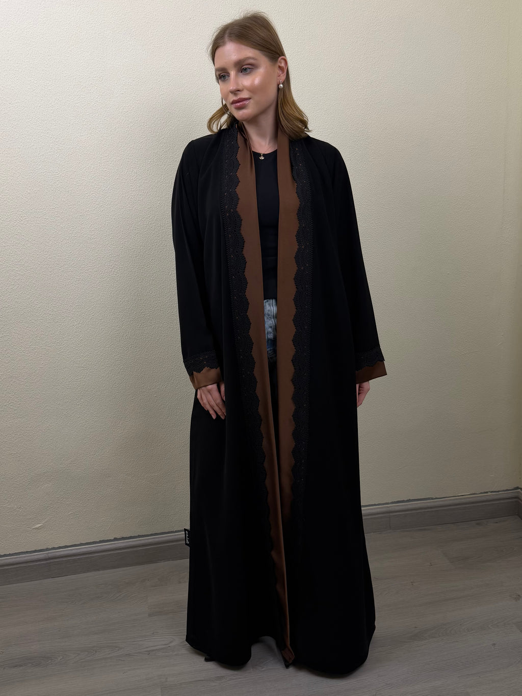 Mocha Lace Abaya