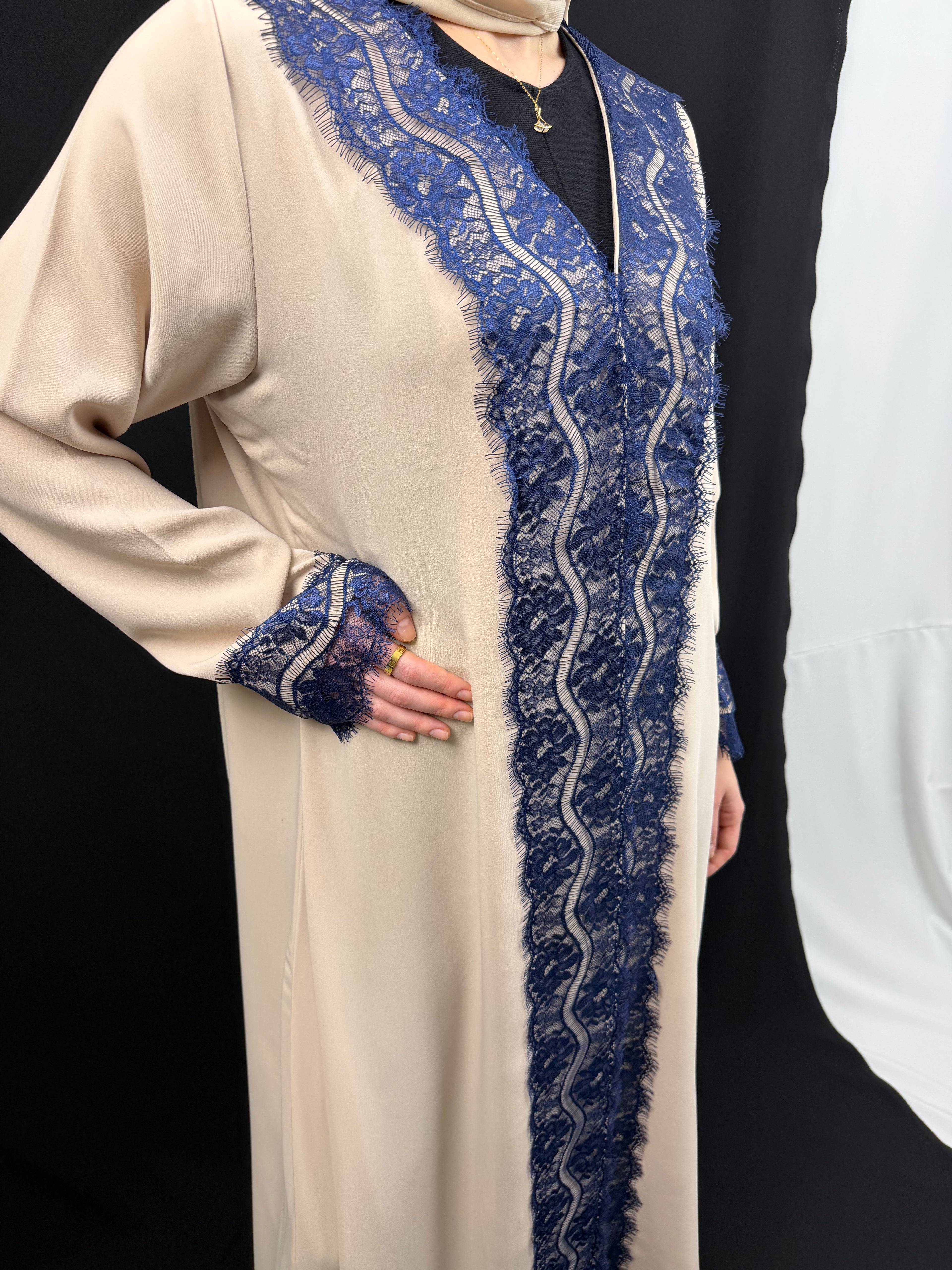 Sand & Navy Abaya